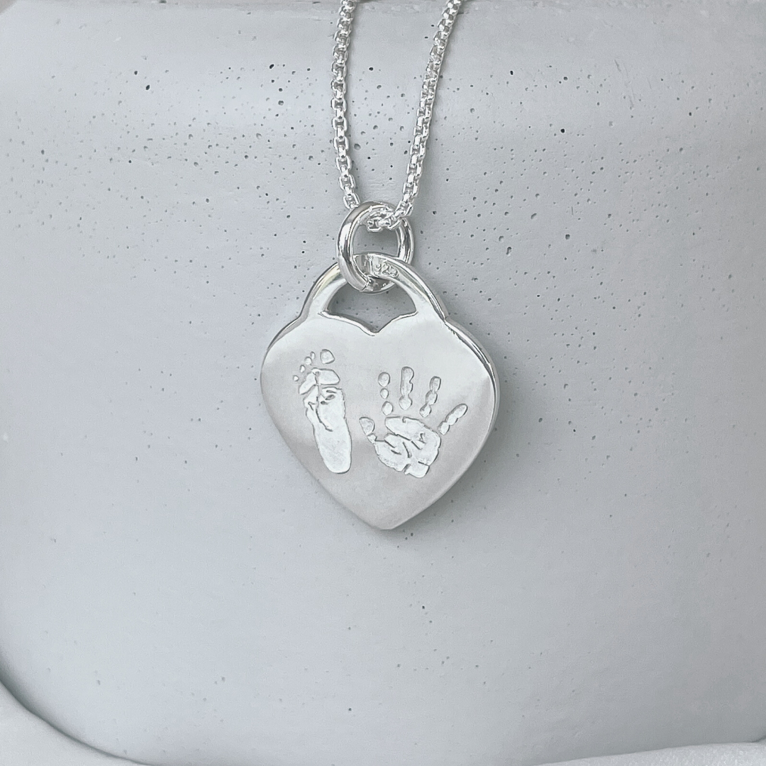 Handprint hot sale engraved jewellery