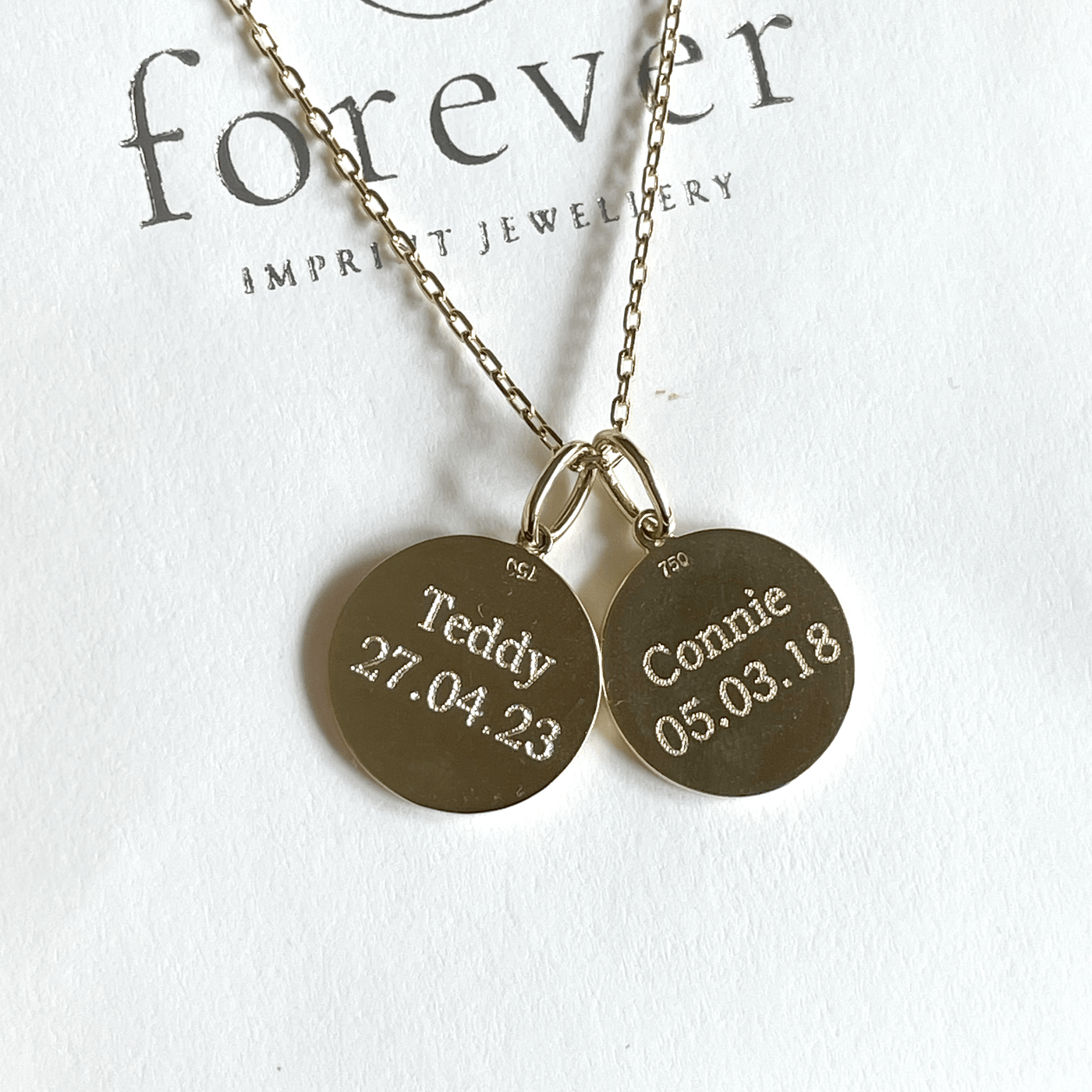 18K Solid Gold Baby Handprint Necklace – Custom Keepsake for New Mums