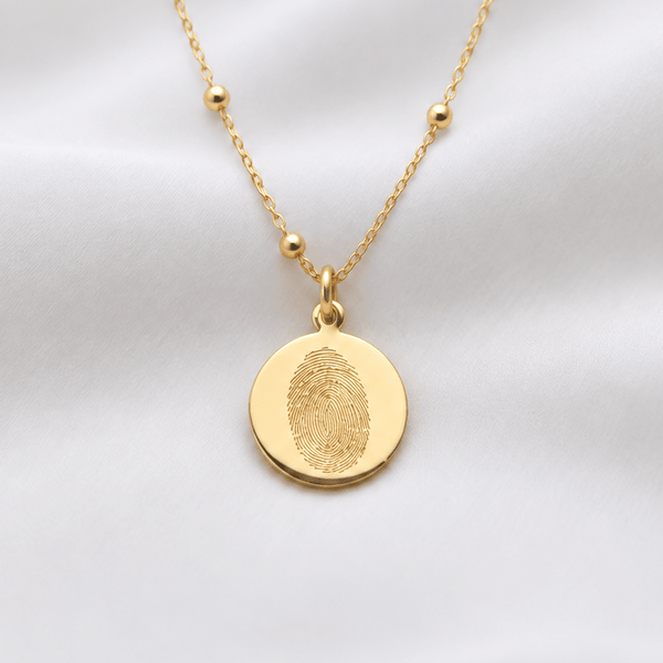 18K Gold Vermeil Fingerprint Necklace