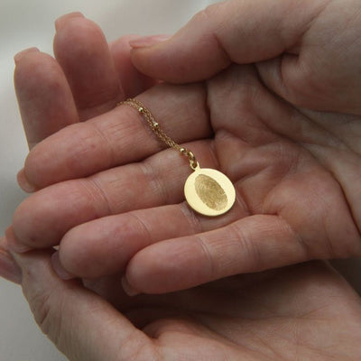 18K Gold Vermeil Fingerprint Pendant