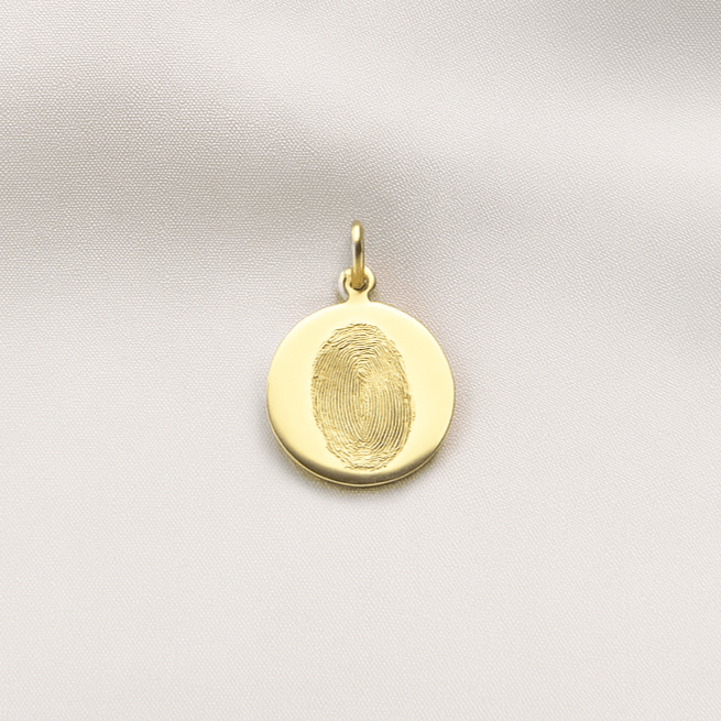 18K Gold Vermeil Fingerprint Pendant