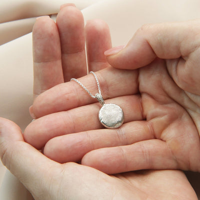 925 Silver & Diamond Fingerprint Necklace