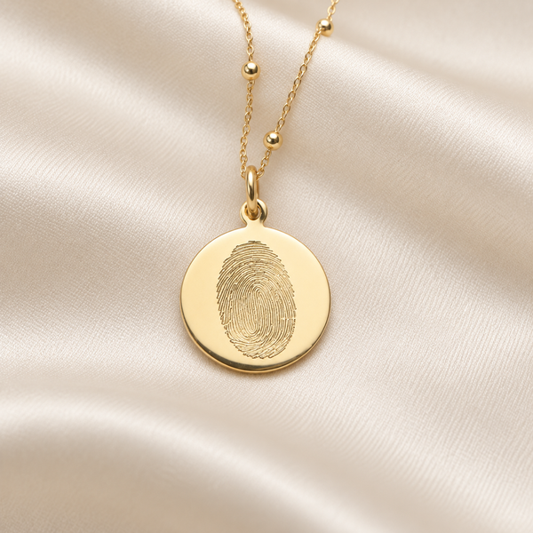 18K Gold Vermeil Fingerprint Necklace