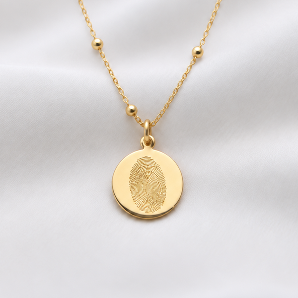 18K Gold Vermeil Fingerprint Necklace
