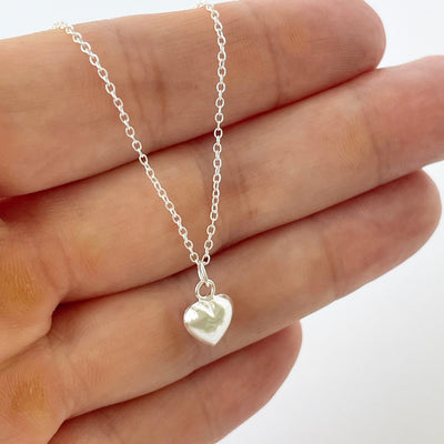 DAINTY STERLING SILVER HEART NECKLACE