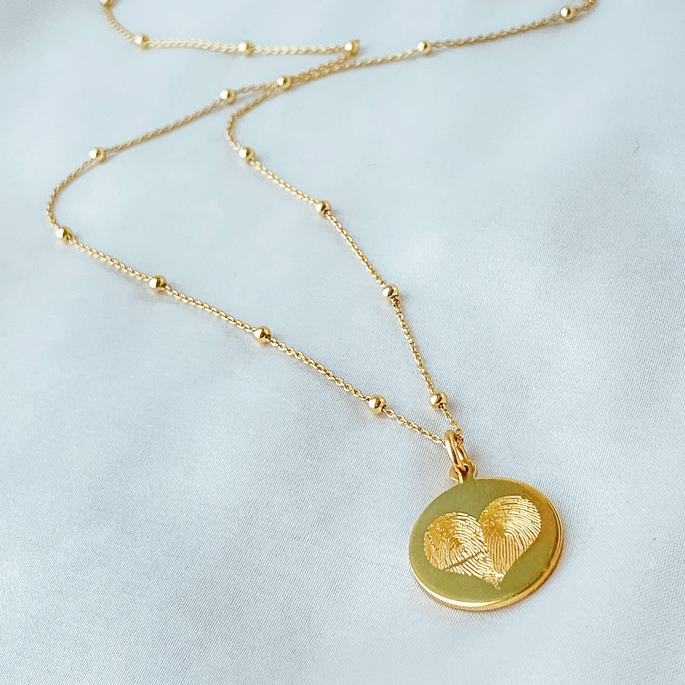 18K GOLD VERMEIL DOUBLE FINGERPRINT NECKLACE