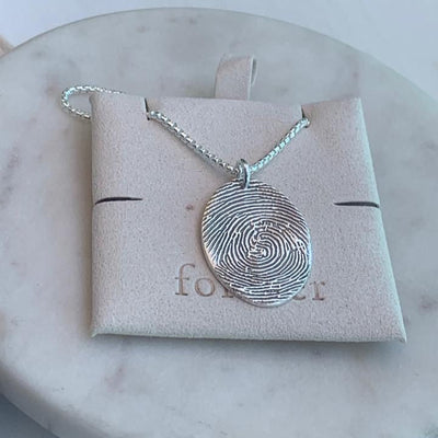 MENS PERSONALIZED FINGERPRINT NECKLACE