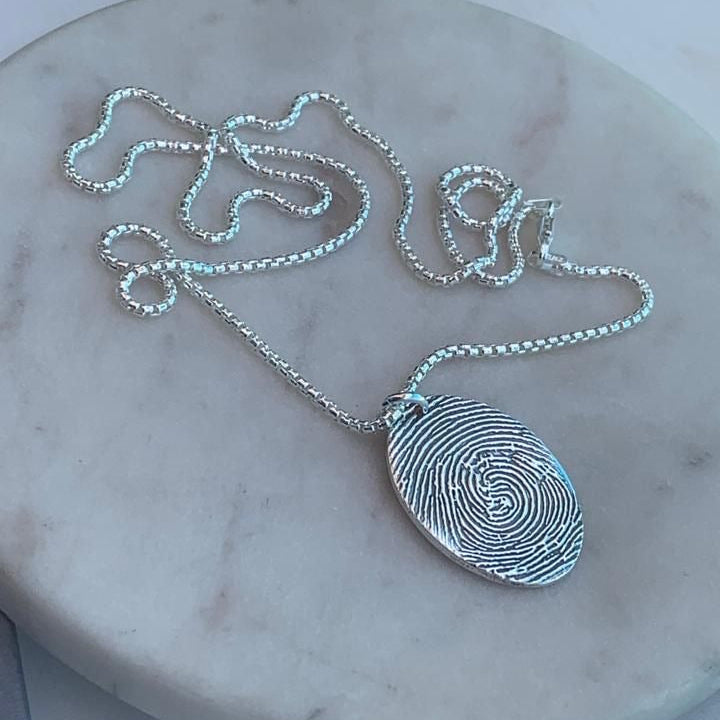 MENS PERSONALIZED FINGERPRINT NECKLACE