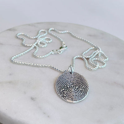 MENS PERSONALIZED FINGERPRINT NECKLACE