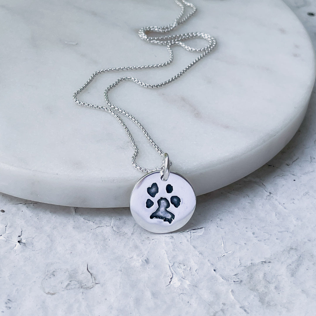 Actual paw print necklace best sale