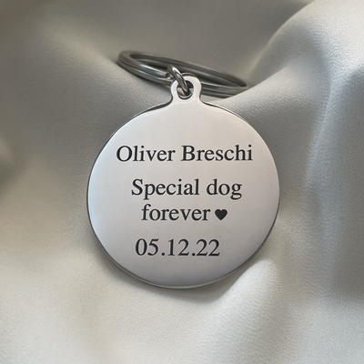 ENGRAVED PET PORTRAIT NAME KEYRING