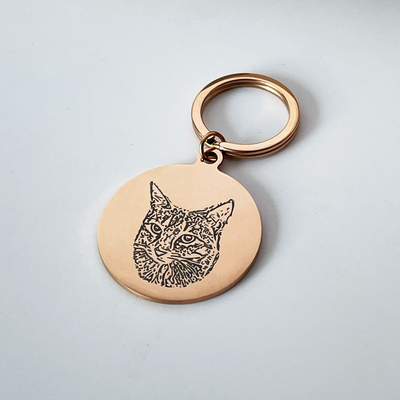 ENGRAVED PET PORTRAIT KEYRING