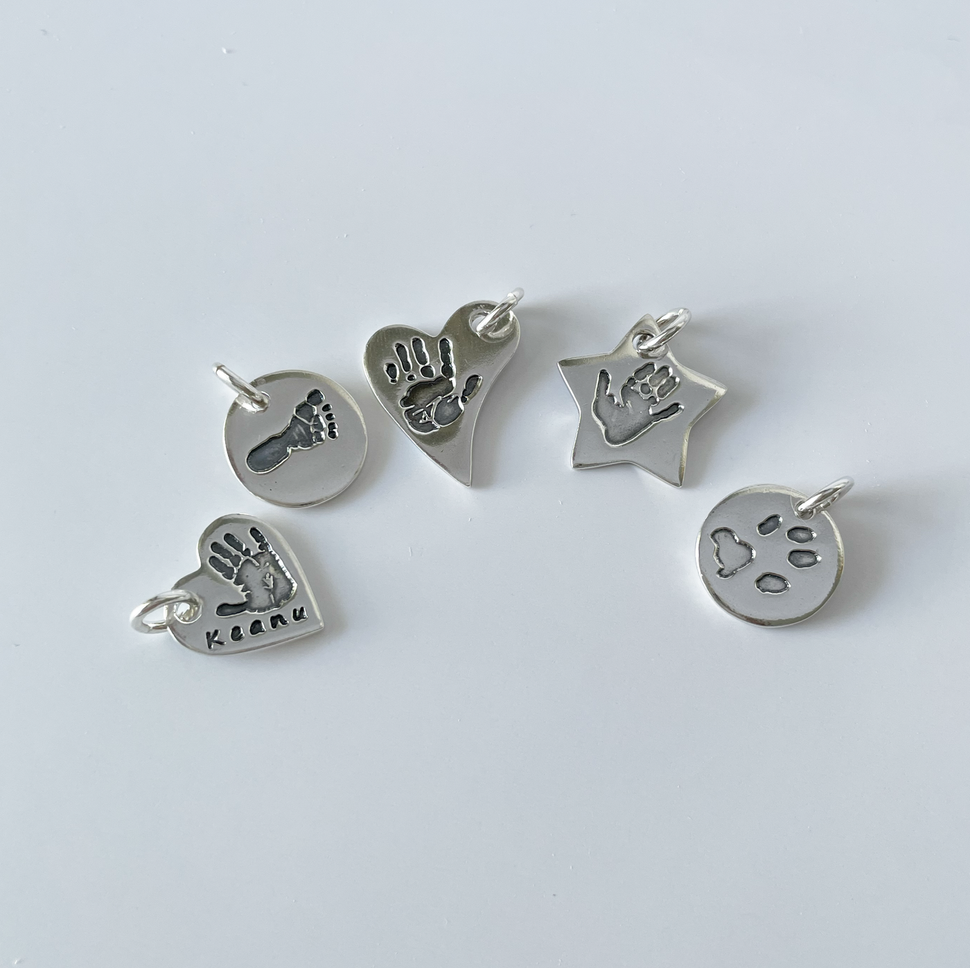 PERSONALIZED SINGLE HANDPRINT OR FOOTPRINT CHARM