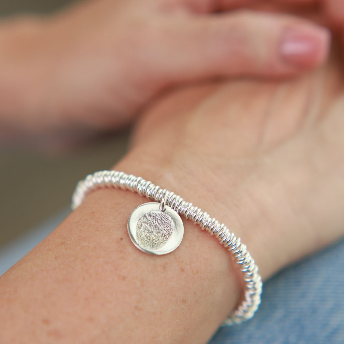 Personalised Fingerprint Chunky Link Bracelet