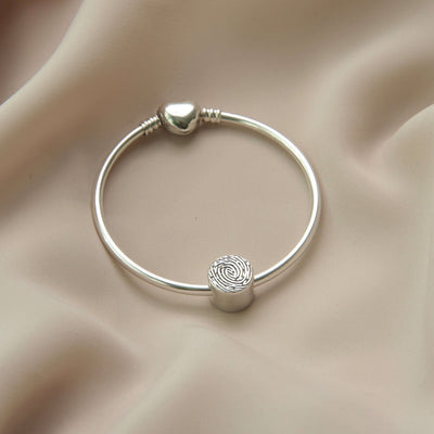 Personalised Fingerprint Pandora Style Bangle