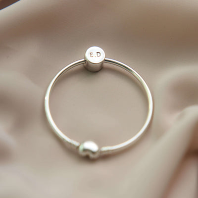Personalised Fingerprint Pandora Style Bangle