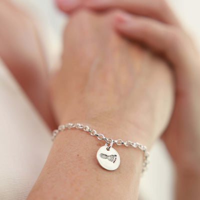 Personalised Handprint or Footprint Charm Bracelet