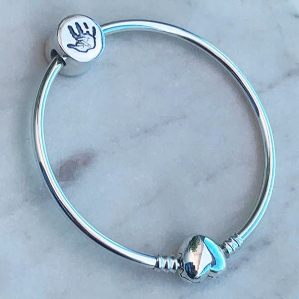 Personalised Handprint or Footprint Pandora Bangle