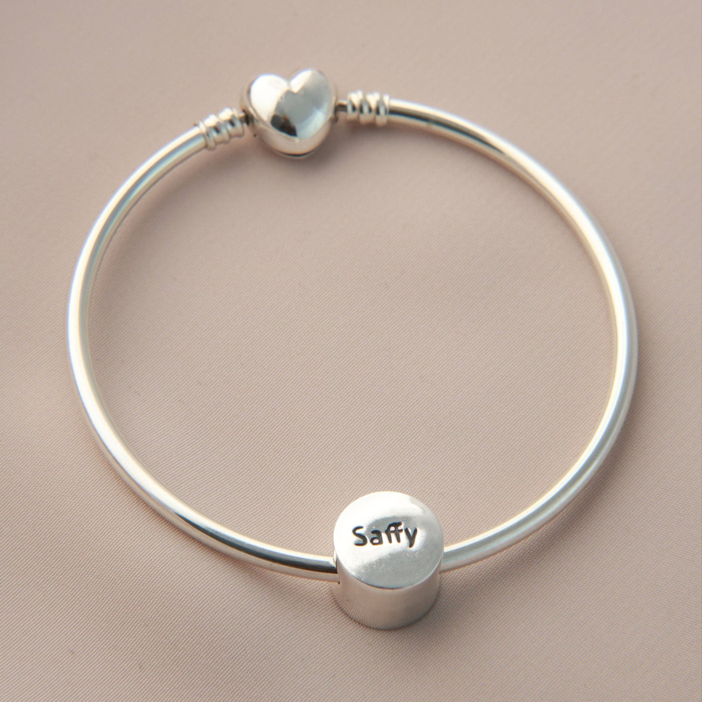 Personalised Paw Print Pandora Style Bangle
