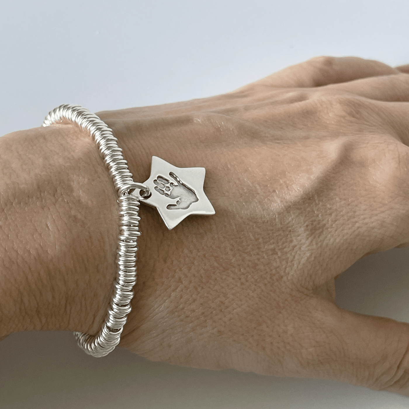 Personalised Hand or Footprint Chunky Link Bracelet