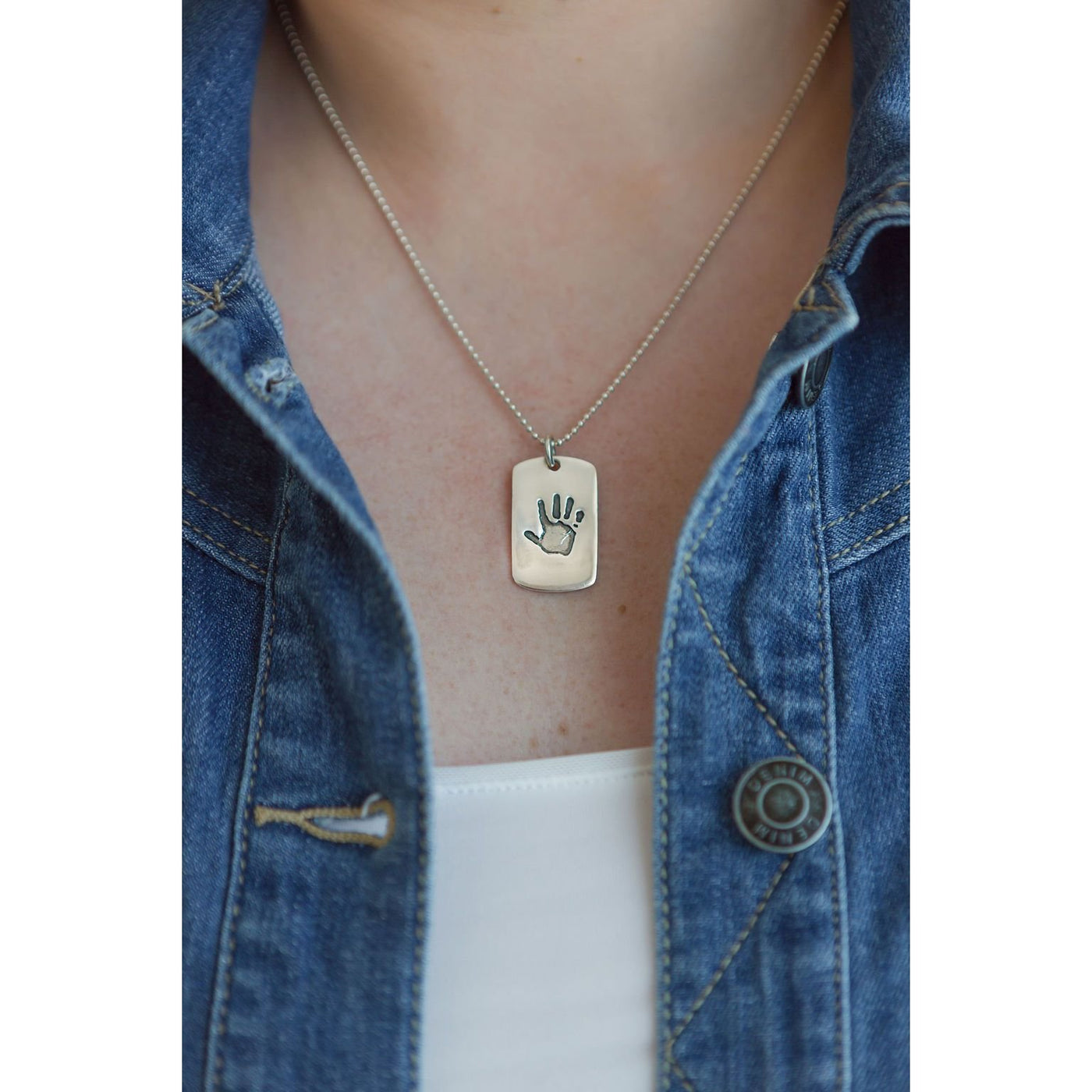 PERSONALIZED HANDPRINT DOG-TAG NECKLACE | forever imprint jewellery