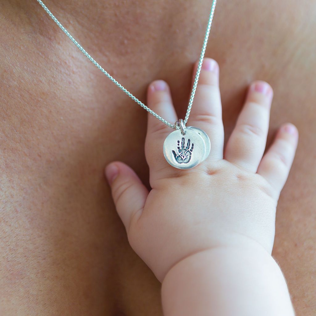 PERSONALIZED HANDPRINT CIRCLE CHARM | FOREVER IMPRINT JEWELLERY