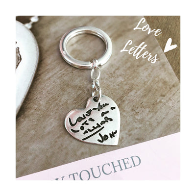 PERSONALIZED HANDWRITING KEYCHAIN | forever imprint jewellery