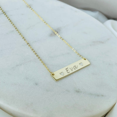 PERSONALIZED NAME BAR NECKLACE - SILVER, GOLD & ROSE GOLD | FOREVER IMPRINT JEWELLERY