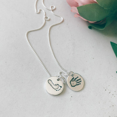 PERSONALIZED HANDPRINT AND FOOTPRINT CHARM NECKLACE | FOREVER IMPRINT JEWELLERY UAE