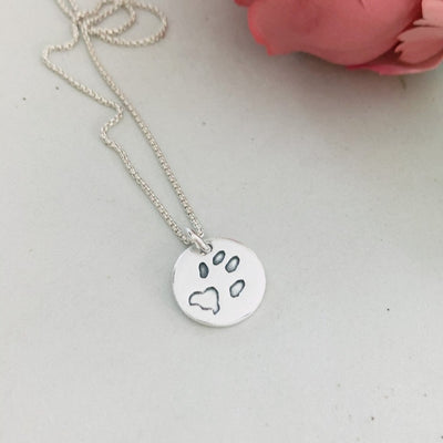 PERSONALIZED PAW PRINT CHARM NECKLACE | forever imprint jewellery