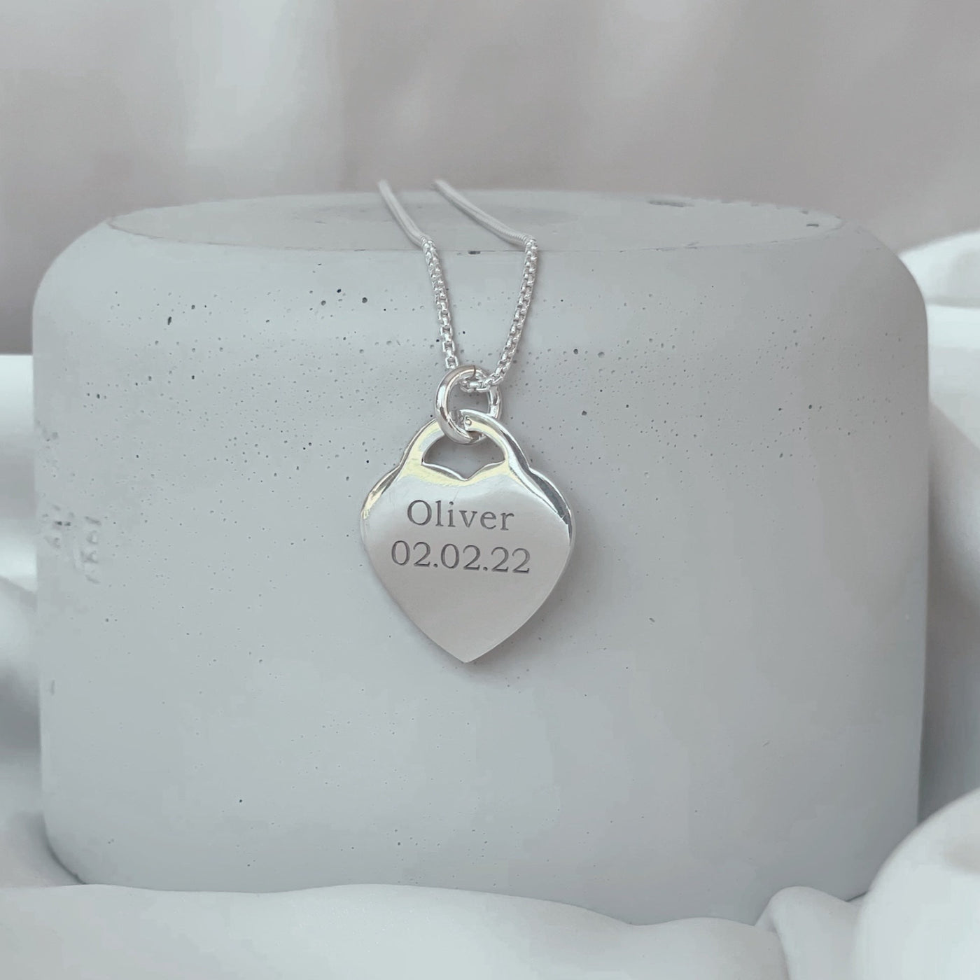 Engraved Heart Necklace – Katyb Jewellery Design