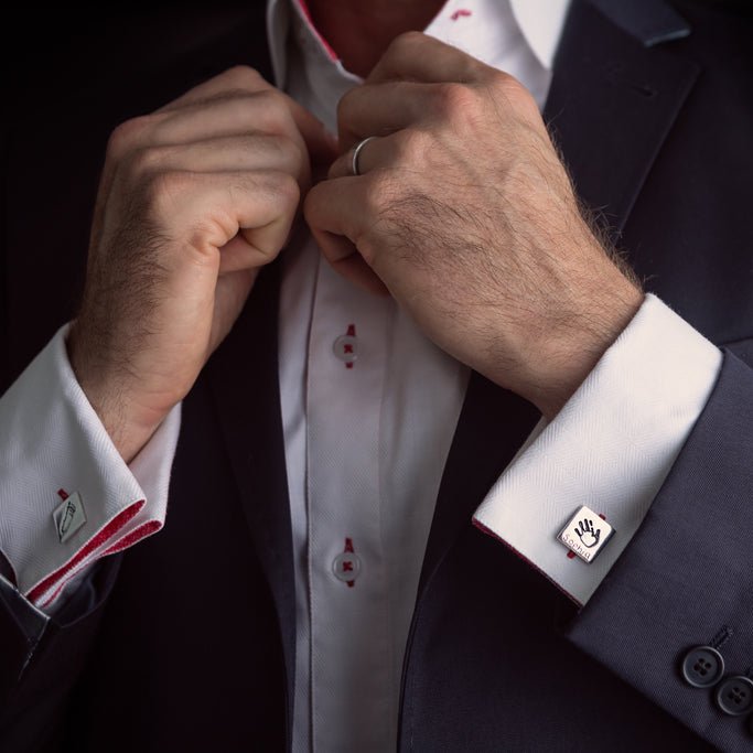 PERSONALIZED HANDPRINT & FOOTPRINT NAME SQUARE CUFFLINKS | forever imprint jewellery