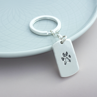 PERSONALIZED PAW PRINT KEYCHAIN | forever imprint jewellery