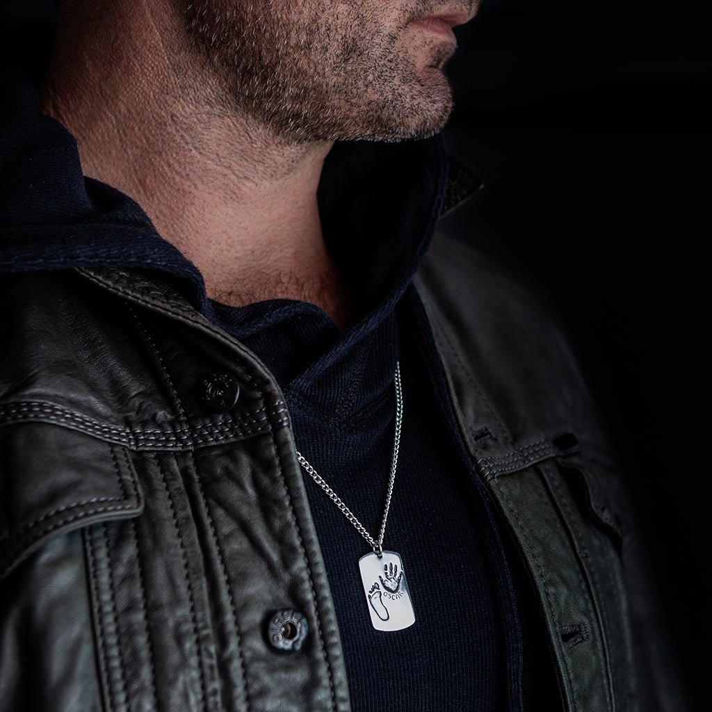 PERSONALIZED HAND & FOOTPRINT DOG-TAG NECKLACE | forever imprint jewellery