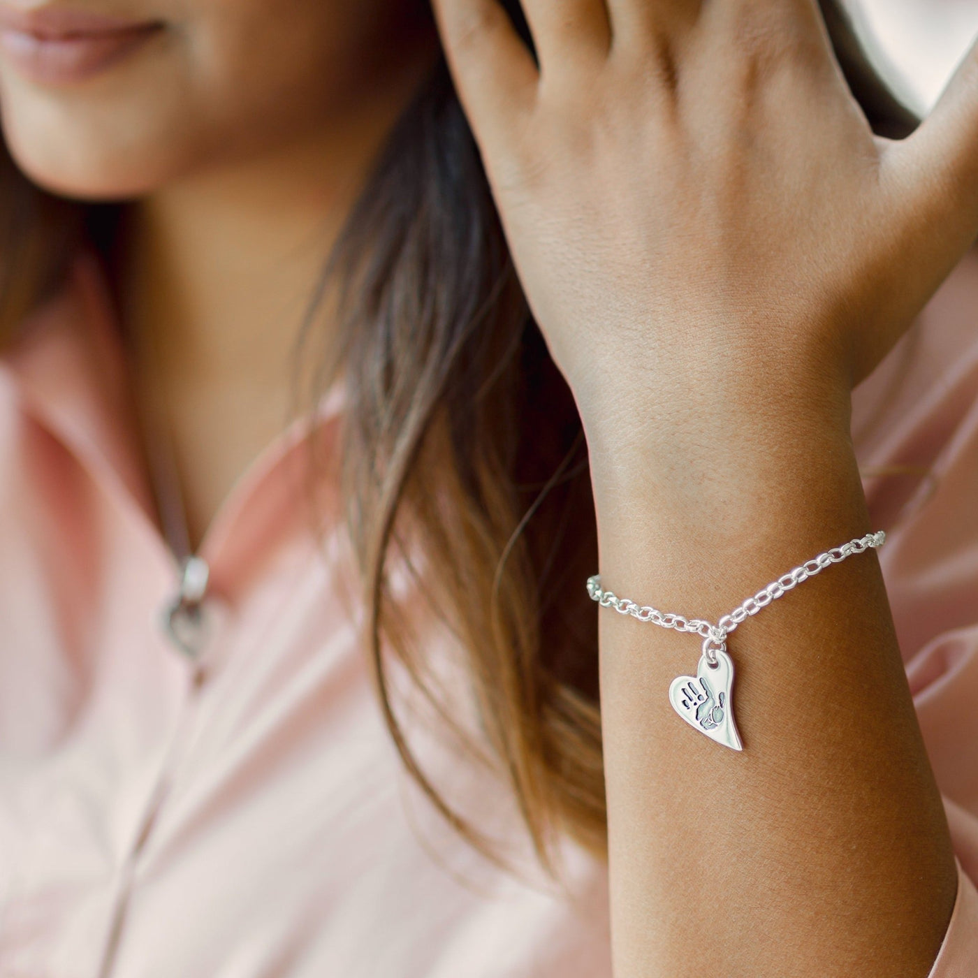 PERSONALIZED HAND OR FOOTPRINT SILVER CHARM BRACELET | forever imprint jewellery