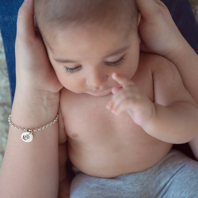 PERSONALIZED HAND OR FOOTPRINT SILVER CHARM BRACELET | forever imprint jewellery