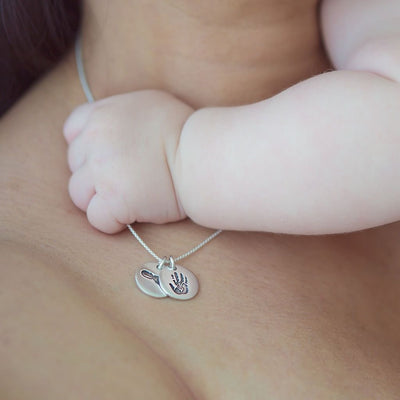 PERSONALIZED FOOTPRINT CIRCLE CHARM | FOREVER IMPRINT JEWELLERY
