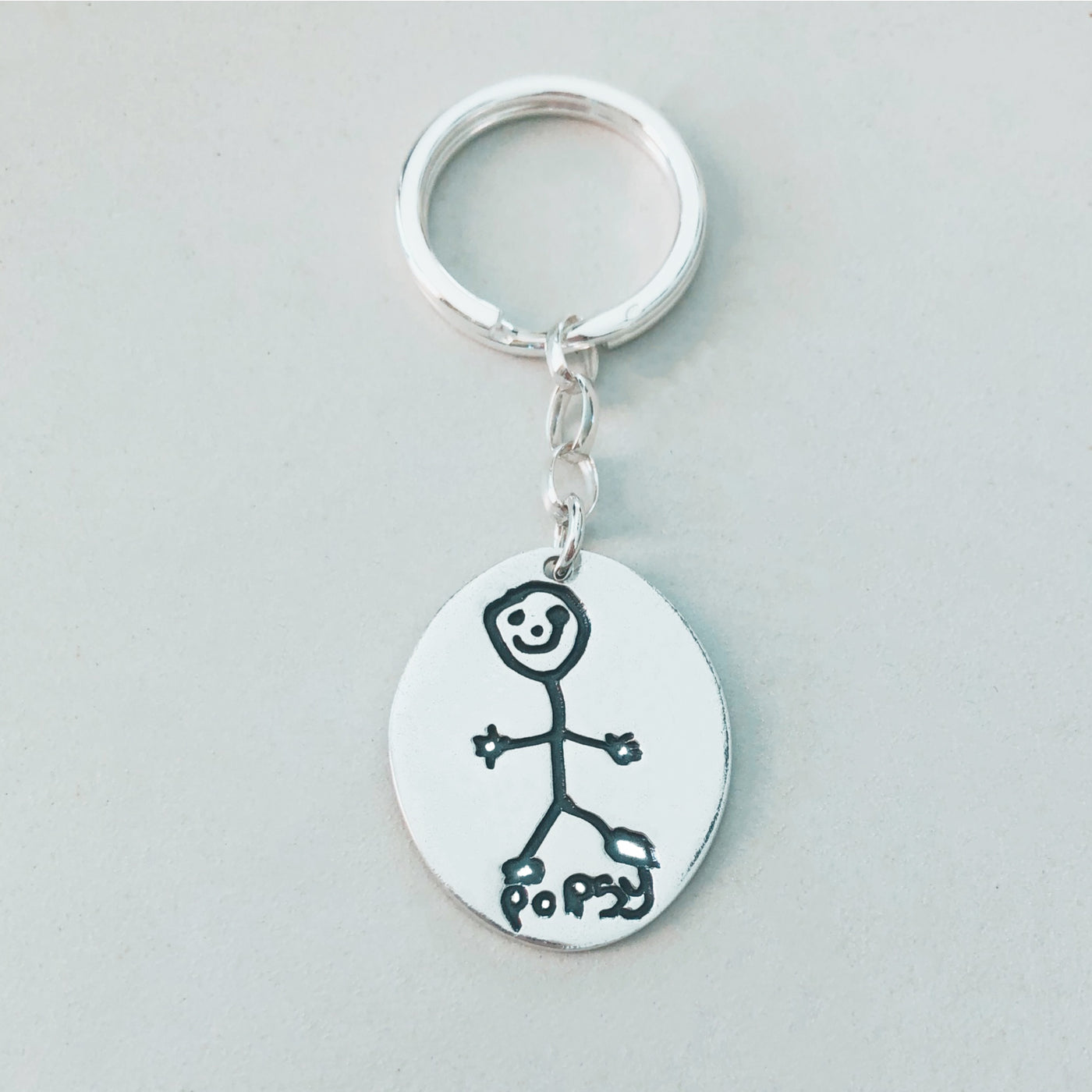 PERSONALIZED CHILDRENS ARTWORK KEYCHAIN | forever imprint jewellery